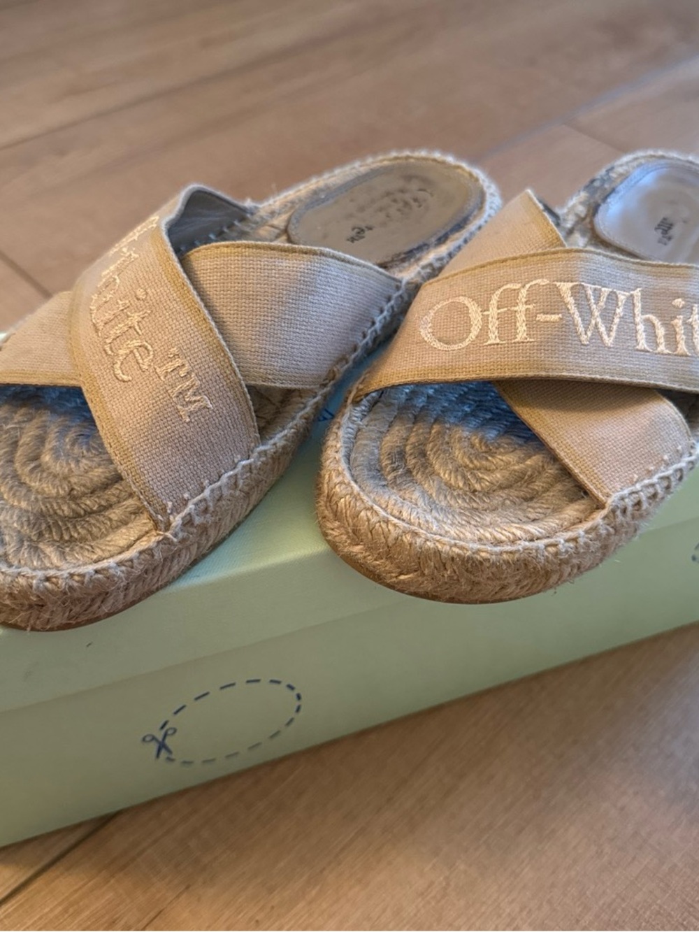 Off-White Criss Cross Espadrille Sandal
